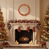 30PCS Artificial Red Pip Berry Picks 65cm Stems DIY Wreath Garland Christmas Decorations