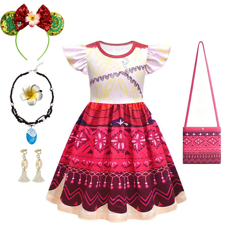 Princess Moana Little Girl Fancy Dress Halloween Cosplay Book Week Children's Costume