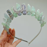 Goddess Crowns Raw Crystal Quartz Tiara Headbands
