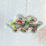 Disco Mirror Ball Cloud Ornament 70s Retro Decoration