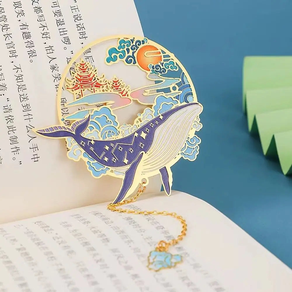 Whale Brass Bookmark For the Book Lovers