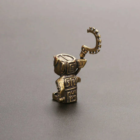 Brass Ancient Guard Sanxingdui Ornament Solid Copper Tea Pet