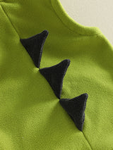 Dinosaur Fleece Vest Toddler Boy Hooded Cute Embroidery Full-Zip Sleeveless Jacket Coats Outerwear