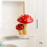 1/3Pcs Red Mushroom Christmas Tree Hanging Ornaments