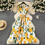 Spring Races Floral Tank Dress with Pockets