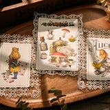 Alice In Wonderland 3 sheets A5 RUB ON Transfer Sticker Scrapbooking Junk Journal DIY Crafts