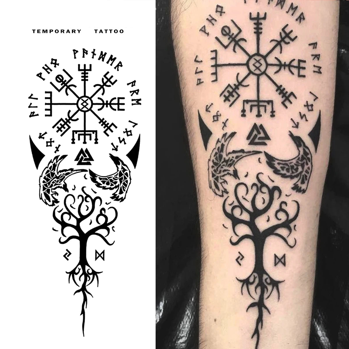Ancient Symbols Temporary Tattoo