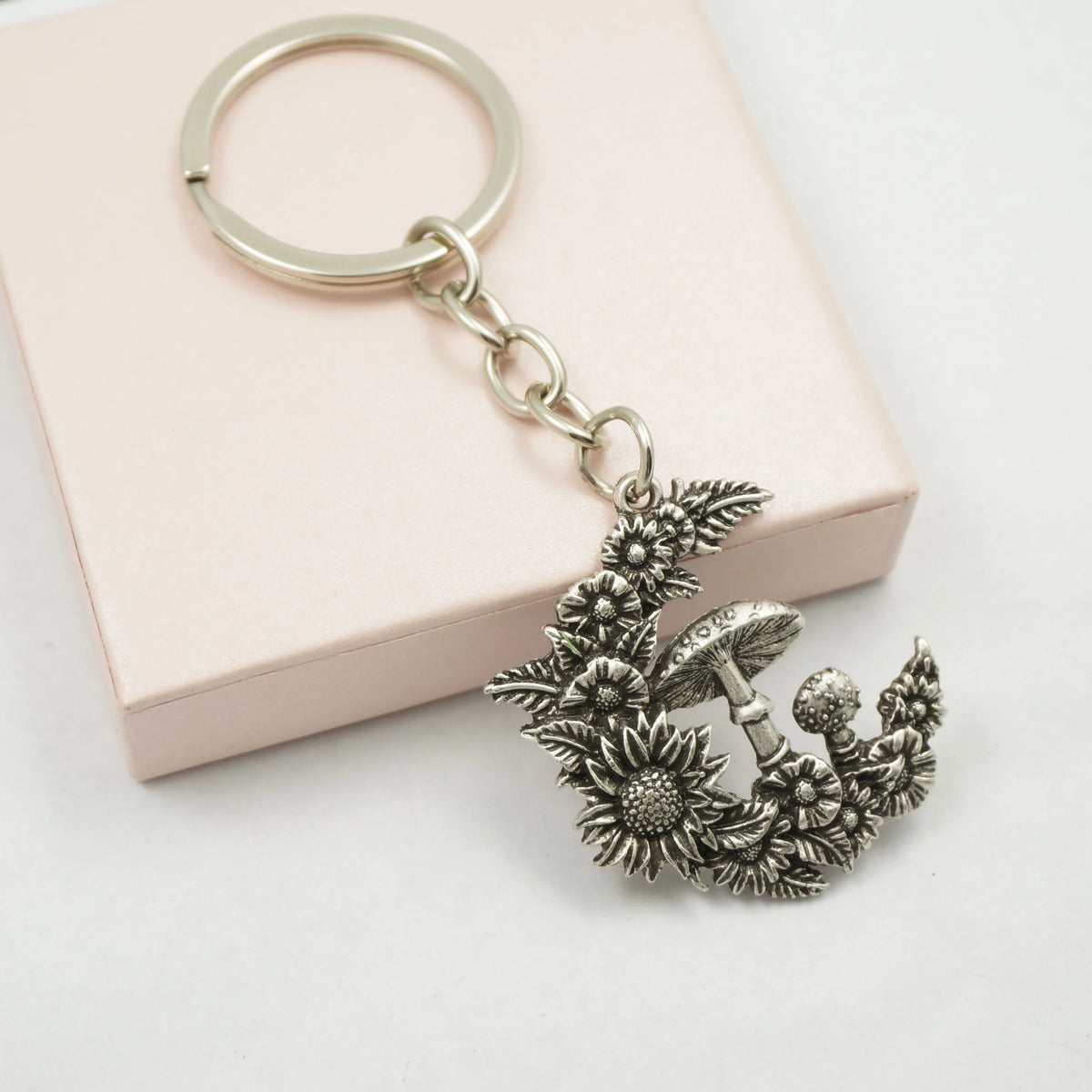 Sunflower Mushroom Witch's Garden Keyring