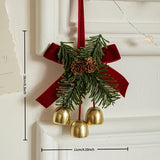 Velvet Bows, Jingle Bells & Pinecones Ornaments Christmas Hanging Decor