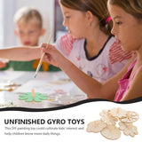 12 DIY Gyro Toys Wooden Spinning Tops Kids Craft Project