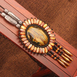 Handmade Beaded Leather Boho Necklaces