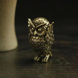 See No Evil, Hear No Evil, Speak No Evil Brass Owl Statues Tea Pets