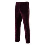 Plush Velvet Suit Two-piece Mens Party Suits Double Breasted Tuxedo Blazers & Pants