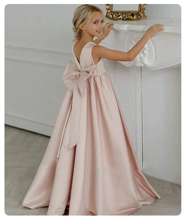 Girls' Evening Dress Children's Birthday Special Occassion Formal Dress Long Gown