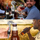 2-in-1 Dragon Head Wine Stopper and Bottle Opener Home Bar Bottle Saver Gift Idea