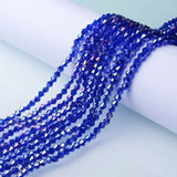 3/4/6mm Rainbow Austria Bicone Crystal Beads AB Colour Faceted Glass Beads for DIY Jewellery Making