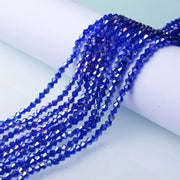 3/4/6mm Rainbow Austria Bicone Crystal Beads AB Colour Faceted Glass Beads for DIY Jewellery Making