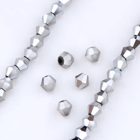 3/4/6mm Rainbow Austria Bicone Crystal Beads AB Colour Faceted Glass Beads for DIY Jewellery Making