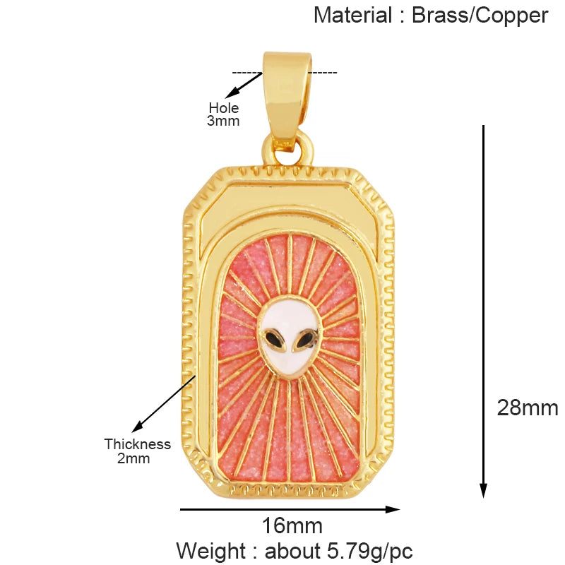 Enamel Heart Flower Dolphin Charm Pendants 18K Gold Plated DIY Bracelets Necklaces Jewellery Making Supplies