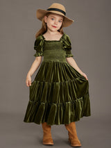 Girls Velvet Photoshoot Dresses