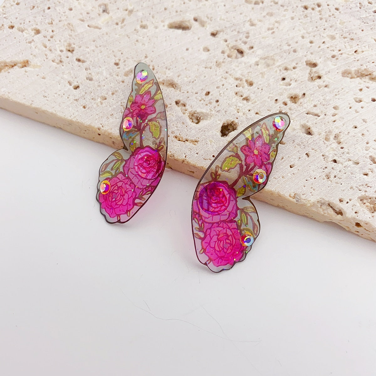 Fantastical Resin Butterfly Wings Earrings