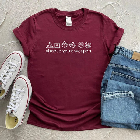 Choose Your Weapon DnD Gamer T-shirt