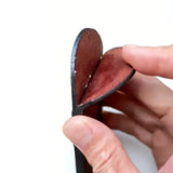 Hand‑Carved Genuine Leather Knife Sheath Belt Loop Protective Pouch for Small Folding Knives