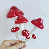 Mushroom Picks 33PCS Miniatures Artificial Foam Resin Fairy Garden Bonsai Pot Plant Decor