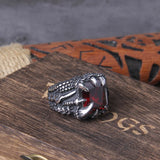 Dragon's Treasure Ring Stainless Steel with Wooden Box