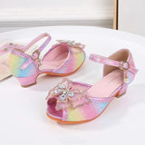 Party Shoes for Girls Glittery Butterfly Mary Jane Sandals Purple Gold Pink Blue