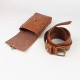 5Pcs/Set Medieval Faux Leather Belt Waist Bag Renaissance Steampunk Cosplay Accessories Set ﻿