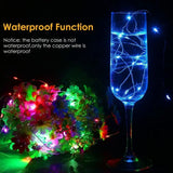 1m-30m Copper Wire LED String Light 8 Colours Fairy Lights Battery Powered