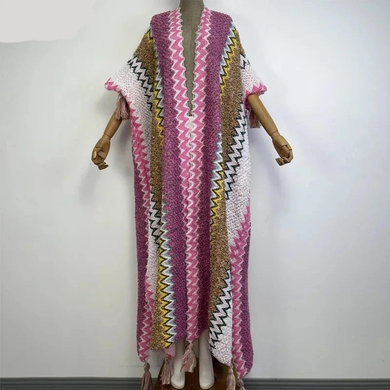 Huggelicious Tassel Knitted Long Cardigans 30 Colours