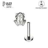 1PCS Titanium Tiny Frog Helix Earring Lobe Cartilage Stud Labret Lip Piercing Jewellery
