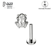 1PCS Titanium Tiny Frog Helix Earring Lobe Cartilage Stud Labret Lip Piercing Jewellery