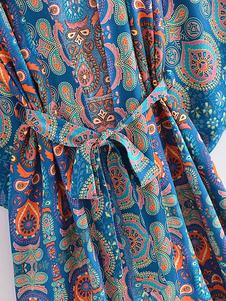 Iyka's Long Boho Kimono Robe