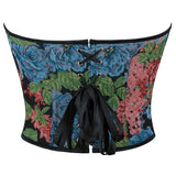 Dandelion Overbust Corset Top Floral Monet Oil Painting Corsets