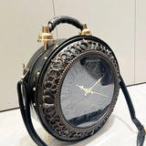 Steampunk Station Clock Handbags Shoulder Bags