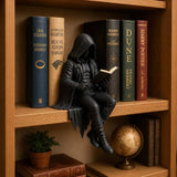 Gothic Dark Fantasy Book Shelf Figures Resin Figurines Grim Reaper Fantasy Library Decor