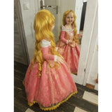 Girl's Princess Wigs Halloween Costumes Rapunzel Disguised Little Mermaid Elsa Aurora Snow White