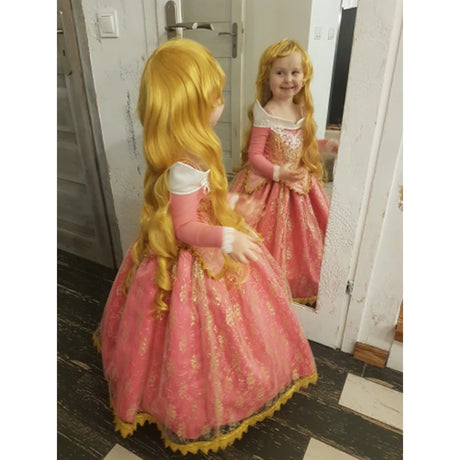 Girl's Princess Wigs Halloween Costumes Rapunzel Disguised Little Mermaid Elsa Aurora Snow White
