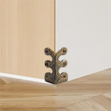 10PC Skiffers Baseboard Corner Protectors Solid Brass Skirting Board Corner Protectors
