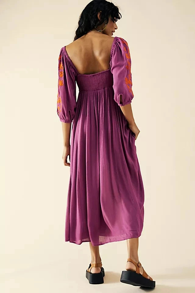 Nerissa's Boho Embroidered Dress