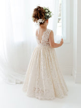 Girls Lace Bohemian Long Photoshoot Dresses