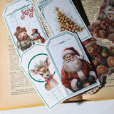 Vintage Christmas RUB ON Transfer Sticker Pack Junk Journal DIY Scrapbooking