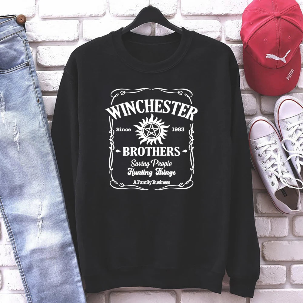 Supernatural Sweatshirt Sam and Dean Winchester Fan Sweater Pullover Jumper