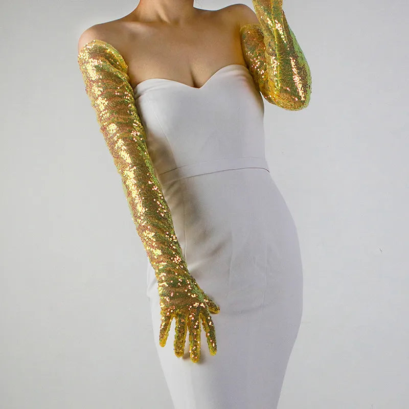 Glitter Gloves 70cm Long Gloves 26 Colours