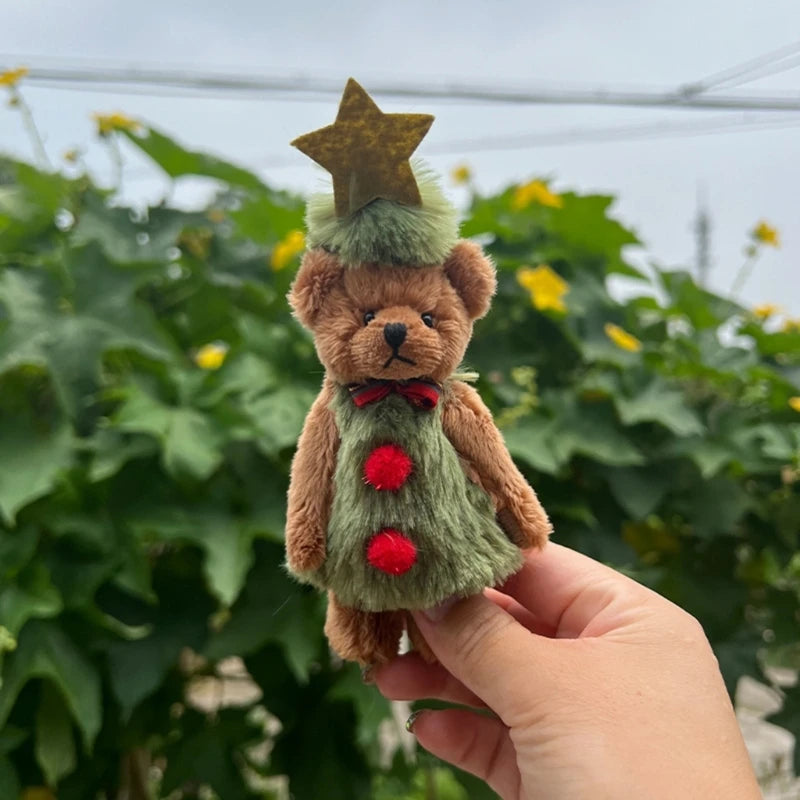 Christmas Plush Bear Toy Keychain