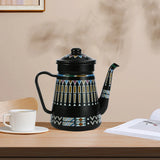 1.5L Enamel Coffee Pot Gooseneck Spout Stovetop Tea Kettle