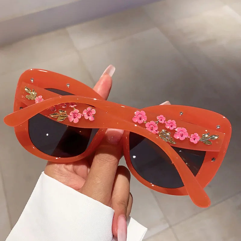 Spring Pink Flower Sunglasses